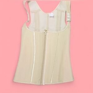 Cream Shapewear Corset with Structured Design